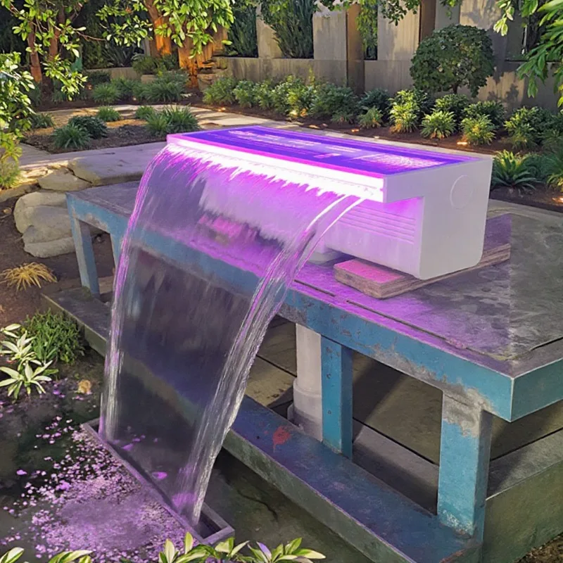Manufacturer supplies pool waterfall 7-color Led water drop garden decorative waterfall