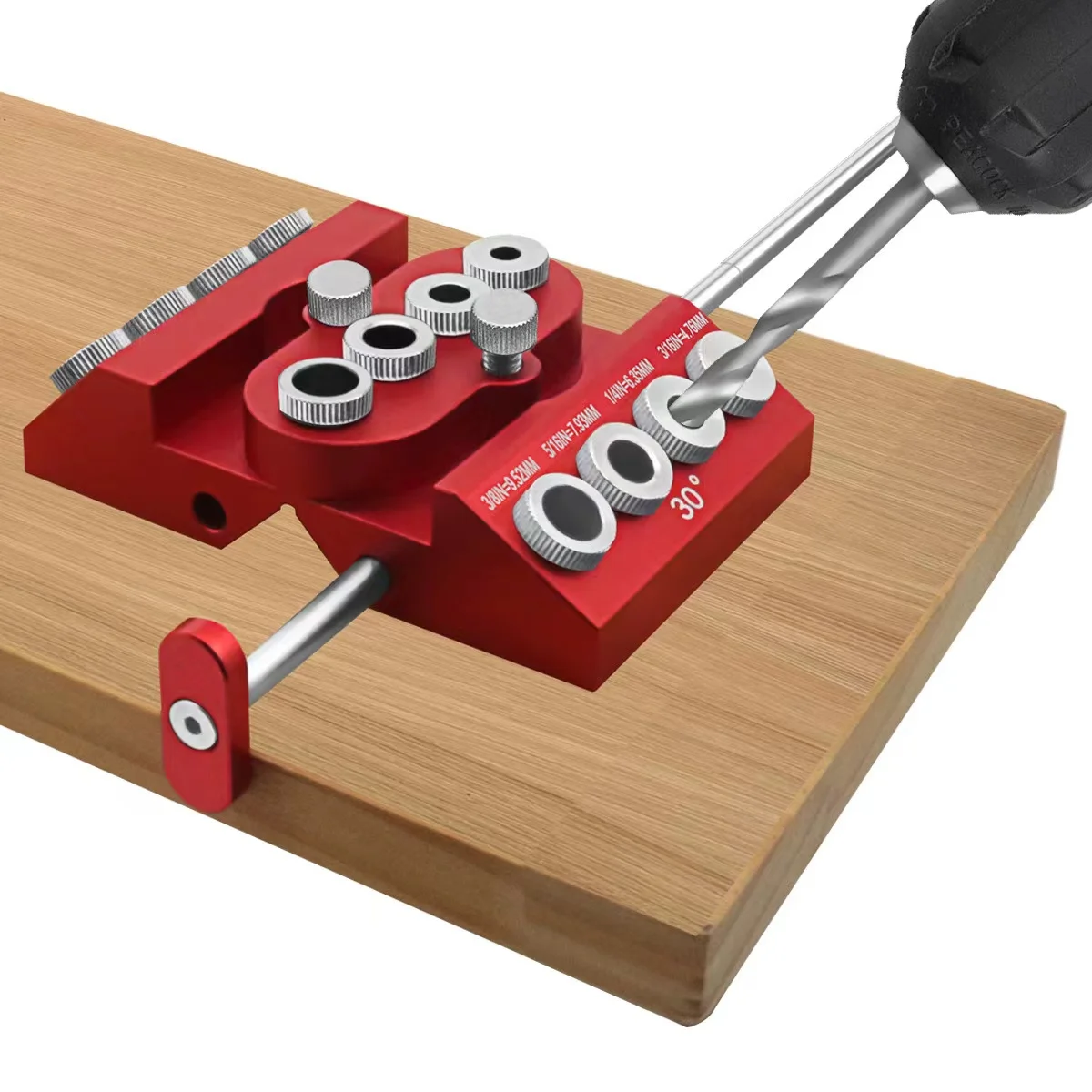L-HT228 Inch Size Upgraded 30/45/90 Degree Punch With Extended Positioning Multi-angle Woodworking Puncher Drilling Locator Jig