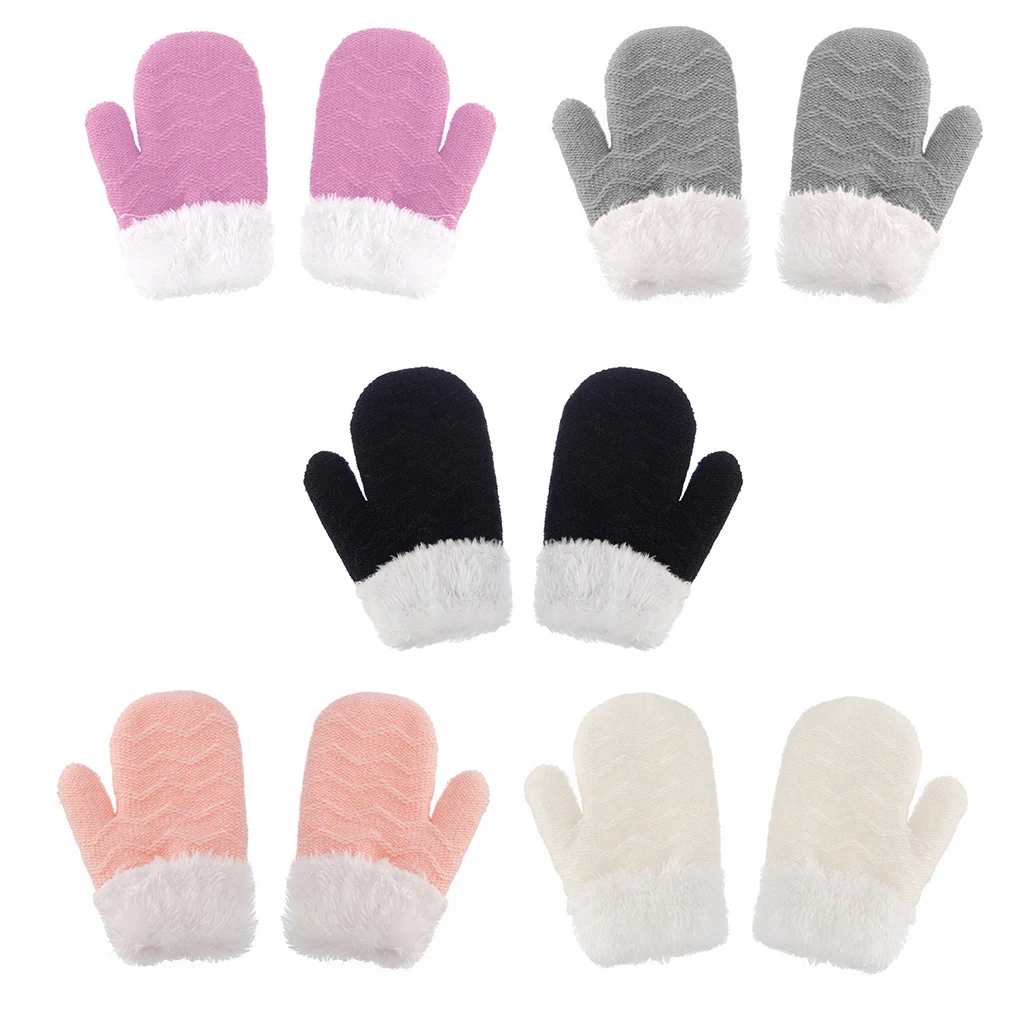 

Baby Warm Hat Unisex Newborn Toddlers Autumn Winter Thermal Mittens