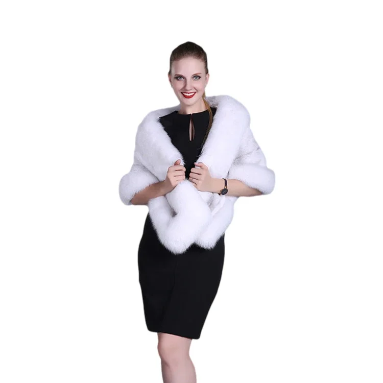

Wholesale China mink fur cape , white mink fur cape poncho