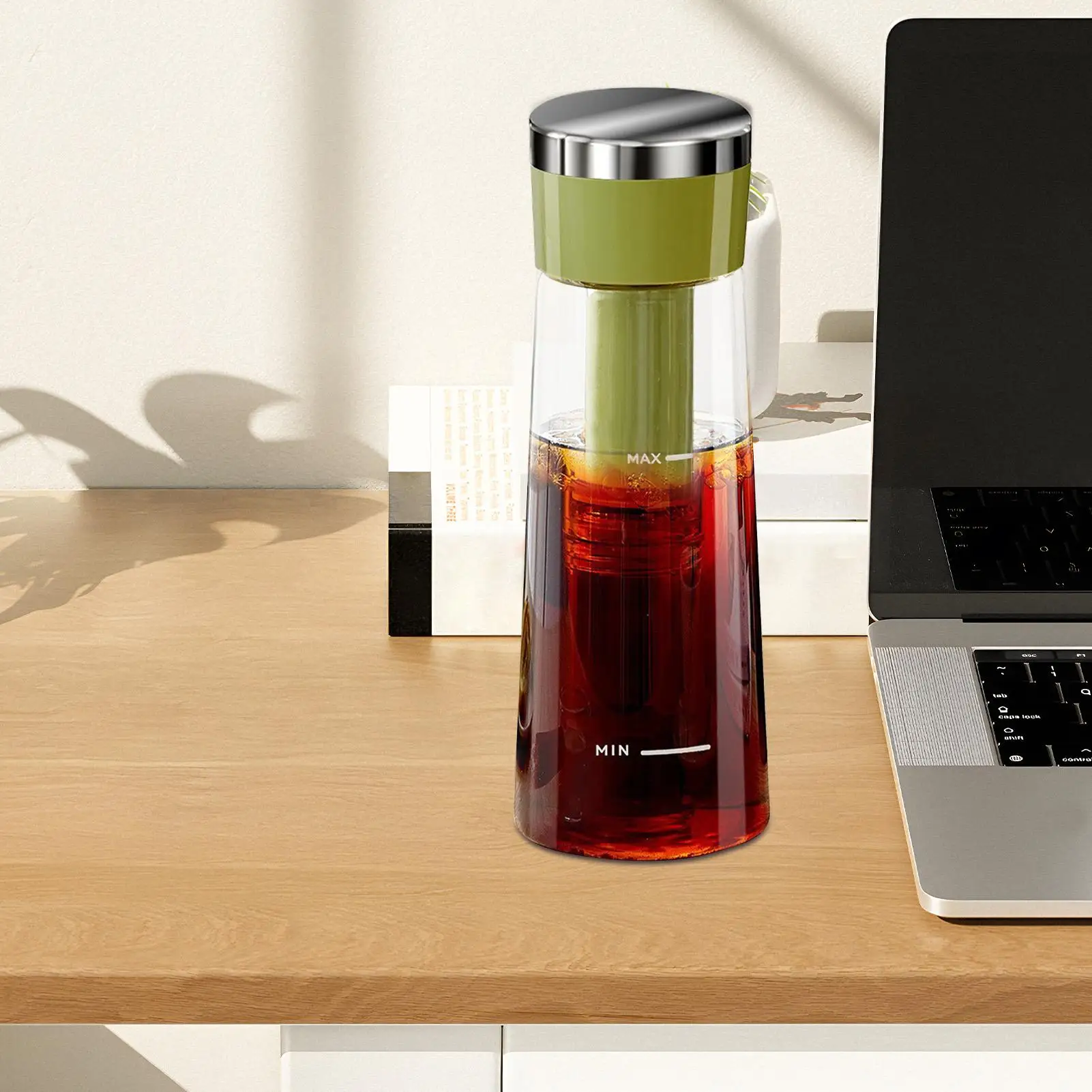 بروير القهوة الباردة حاوية المشروب البارد 750 مللي وعاء الماء المحمول إبريق القهوة المثلجة للاستخدام اليومي للأسرة نزهة التخييم الفناء الخلفي #3