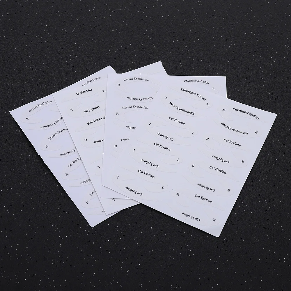 4 Sheets Eye Makeup Stencils Eyeliner Template Shaping Tools Eyebrows Eye Shadow Makeup Template Tool Styling Drawing Guide