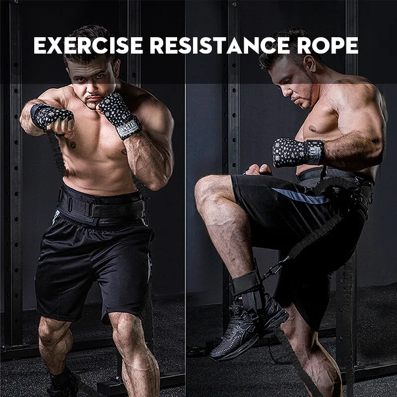 Boxing Resistance Bands Exercise Bands Adjustable Waist Strap Trainer Workout Band for Agility Resistance Training MMA