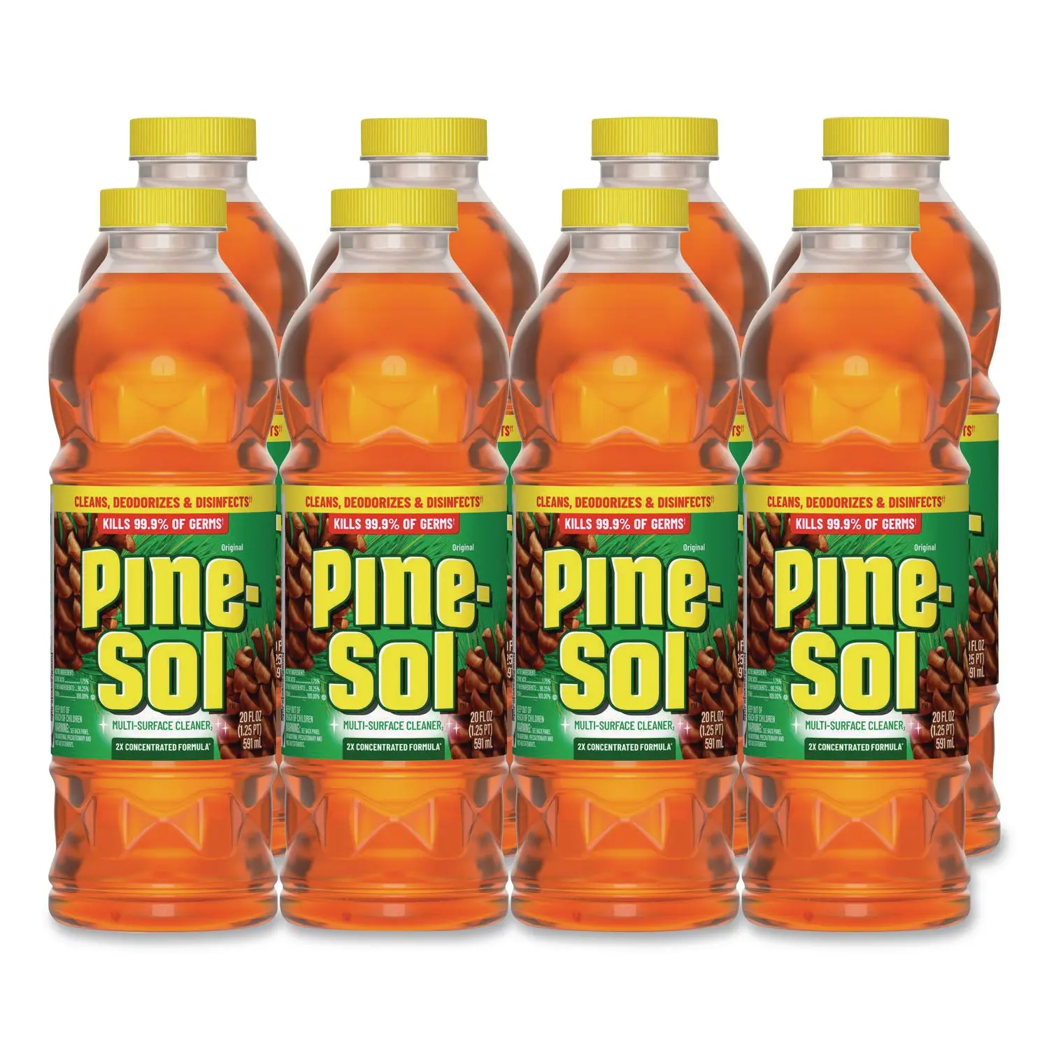 

Pine-Sol Multi-Surface Concentrated Disinfectant Cleaner, Pine Scent, 20 oz Bottles, 8 Bottles per Case, Sold as 1 Case