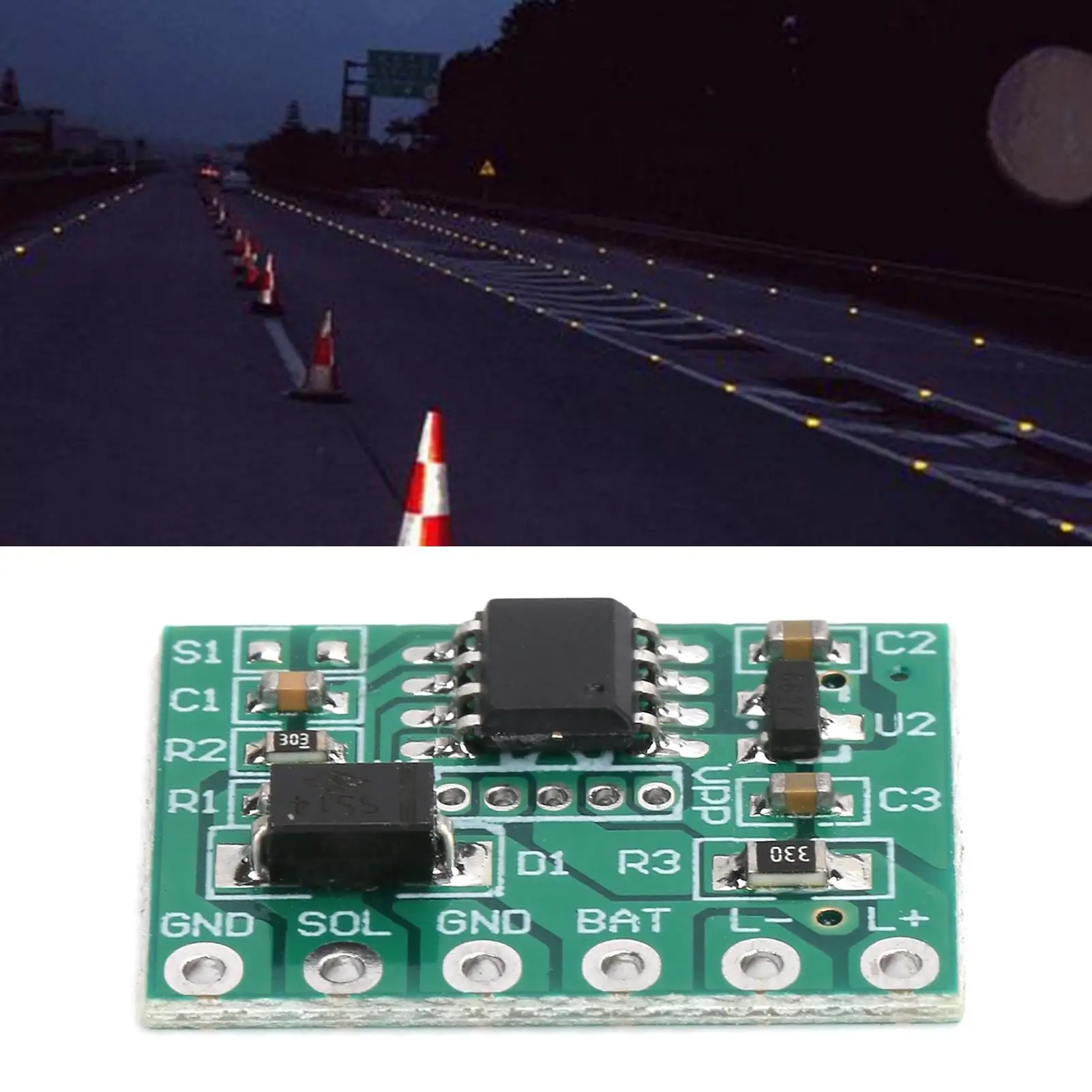 Double Sided Solar Lamp Controller Module Timer for Flashing Road Stud Light and Watchmaker Magnifier Shade Accessories