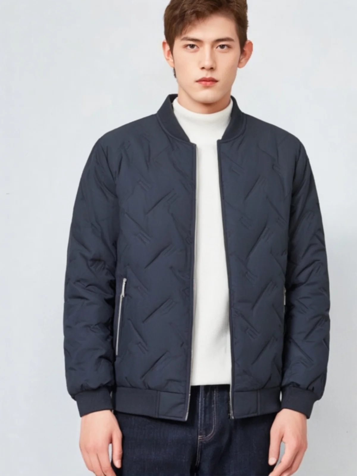 

Men's Winter ort Fce Lined Jaet Youthful Korean Sle Warm Baseball Collar Coat Cotton Jaet Sli And Haome