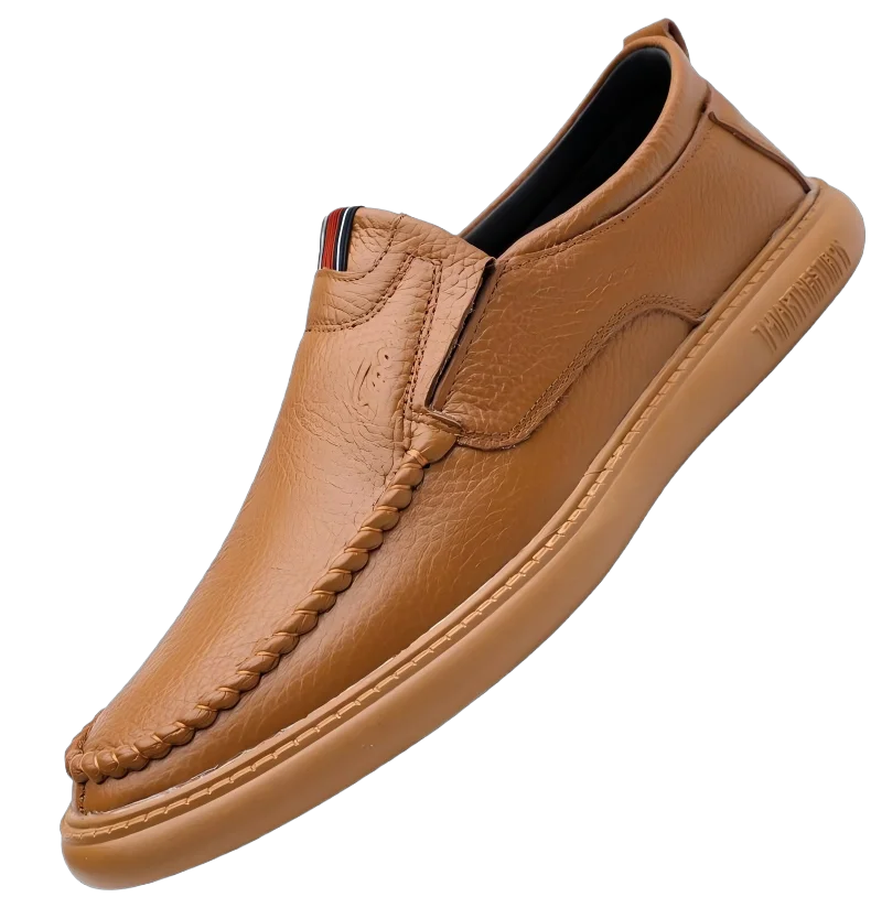 

2025: Мужская кожаная обувь из натуральной кожи, размеры 38–45, мягкие противоскользящие резиновые лоферы, мужская повседневная кожаная обувь