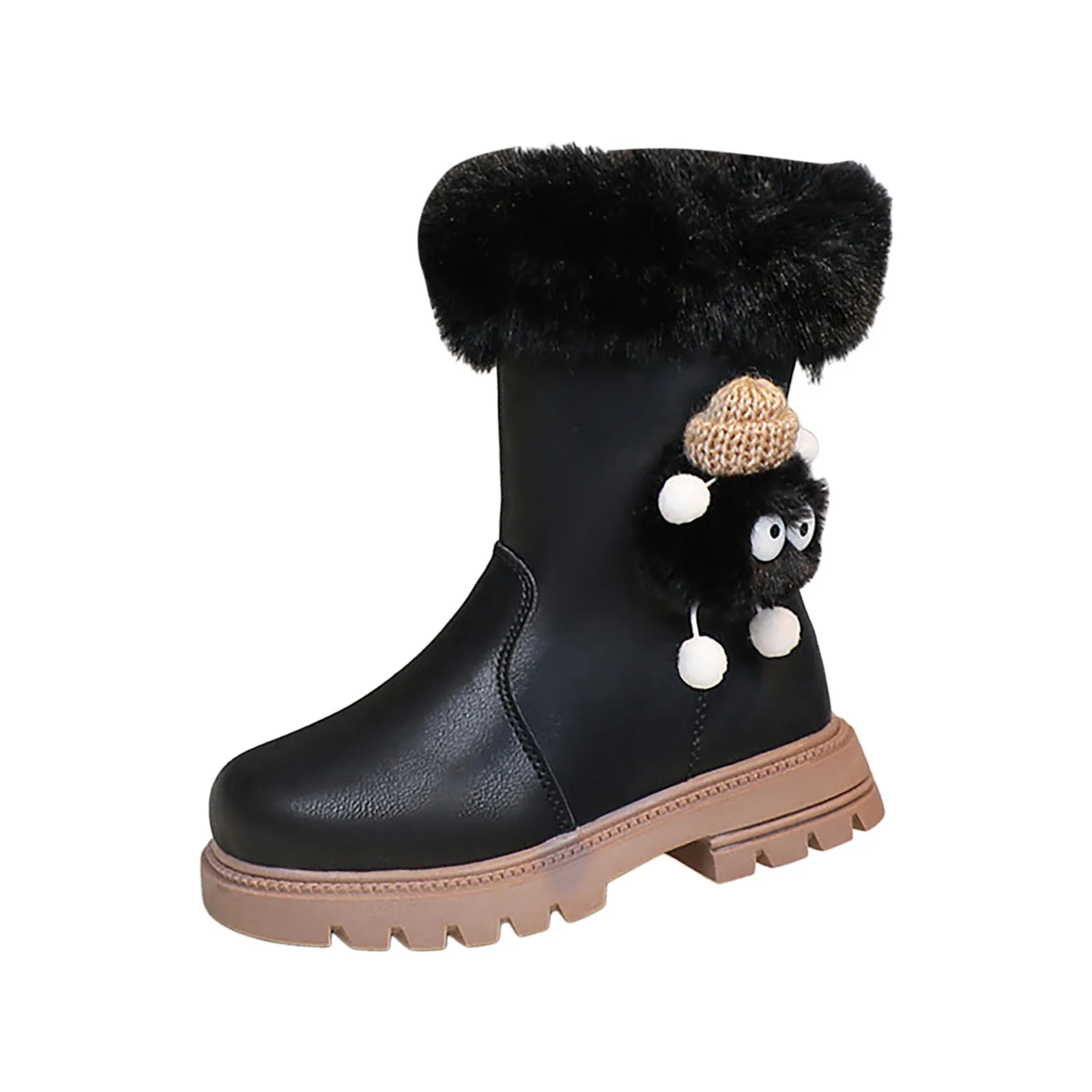 

Toddler Boots Girls Boots 2024 Winter Children Middle And Large Children Padded Cotton Boots Leather Botas Vaqueras Para Niña