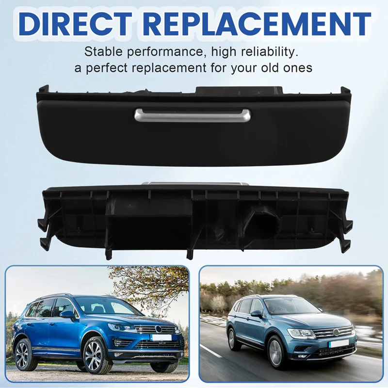 فتحات تكييف الهواء الخلفية غطاء ولاعة السجائر 7P 6863761   ل VW طوارق 7P MK2 2011-2017 صندوق تخزين غطاء رفرف
