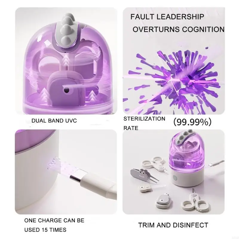 قطع K8GF Baby Nails Cutter مع طقم الاستمالة للرضع القابل لإعادة الشحن