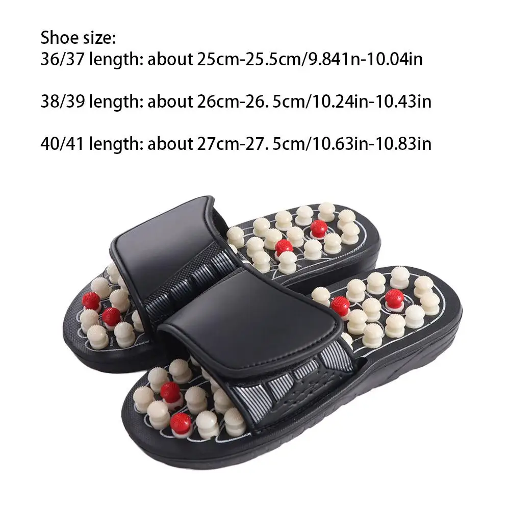 Rotating Foot Massage Shoes Unisex Anti-slip Acupressure Massage Slippers Feet Care Reflex Stress Reflexology Sandals Plantar