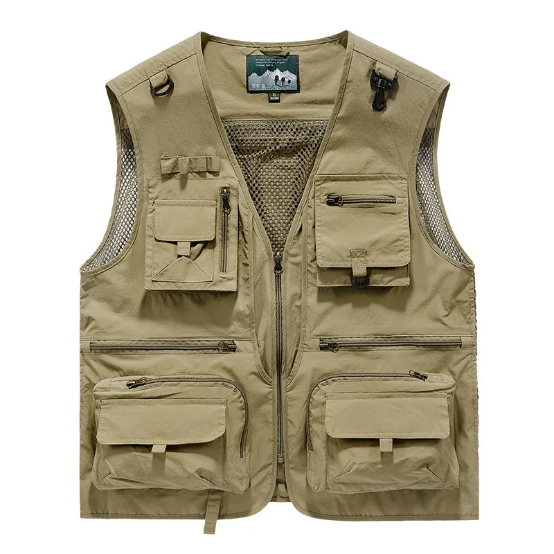 

2024 Men's Autumn New Mesh Quick-Drying Vest Outdoor Casual Multi-Bag Fishing Photography Vest