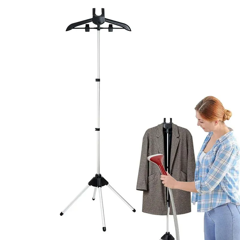 160cm Adjustable Clothes Steamer Rack Telescopic Garment Steamer Racks Foldable Standing Garment Hangers for Steaming Clothes