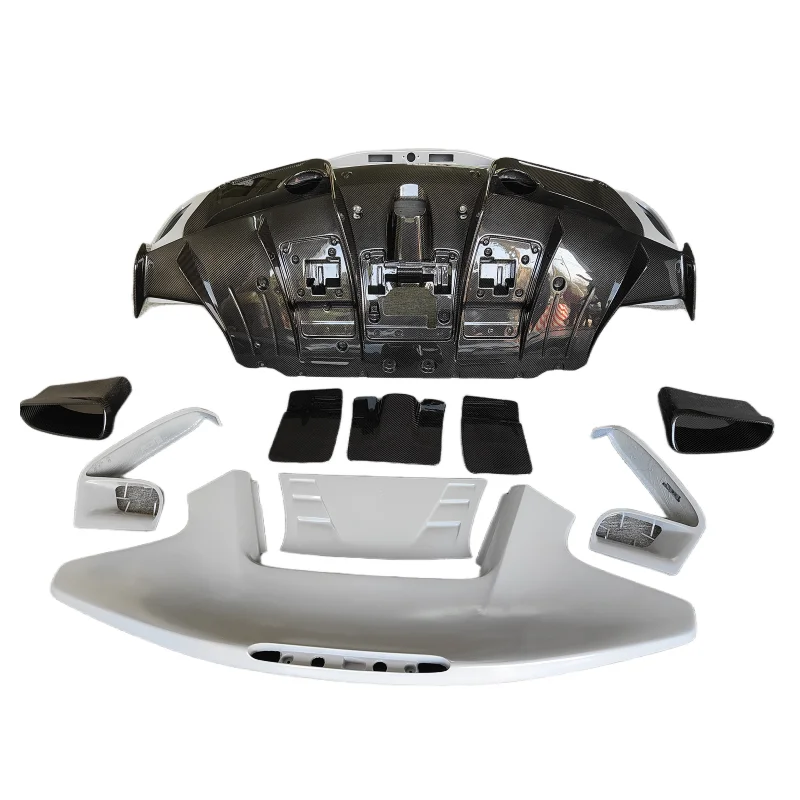 

Half Carbon Fiber Pista Style Rear Bumper Rear Spoiler Side air Intake Body Kit for Ferrari 488 GTB Body Kit