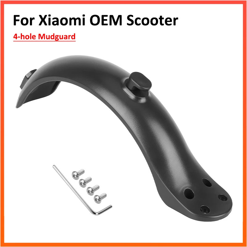 4 Hole Mudguard for OEM Electric Scooter Rear Fender Baffle 4 Hole 8.5 Inch Scooter Fender with Screws