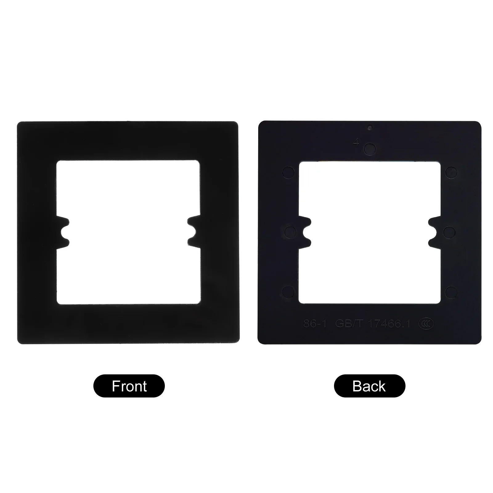 1-5Pc Switch Surround Plate Wall Panel Decoration Single/Dual/Three Gang Switch Socket Acrylic Plate White Black Frame DIY Parts