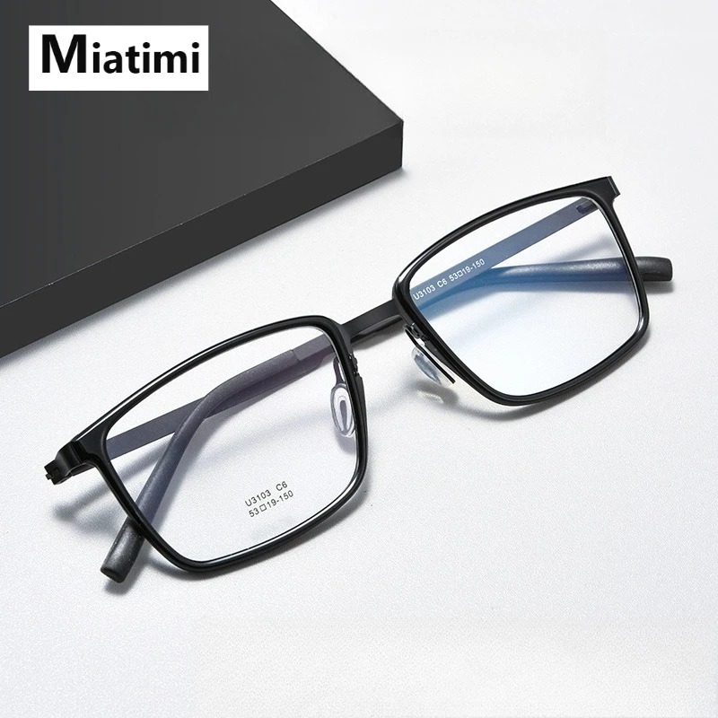 

2026 модные оправы для очков, мужские ретро квадратные ацетатные титановые очки, удобная оправа для очков по рецепту для женщин