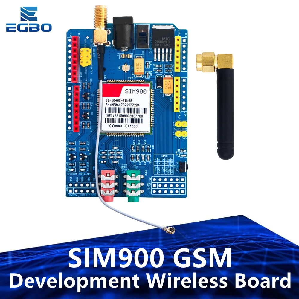 EGBO  SIM900 850/900/1800/1900 MHz GPRS/GSM Development Board Module Kit For Arduino