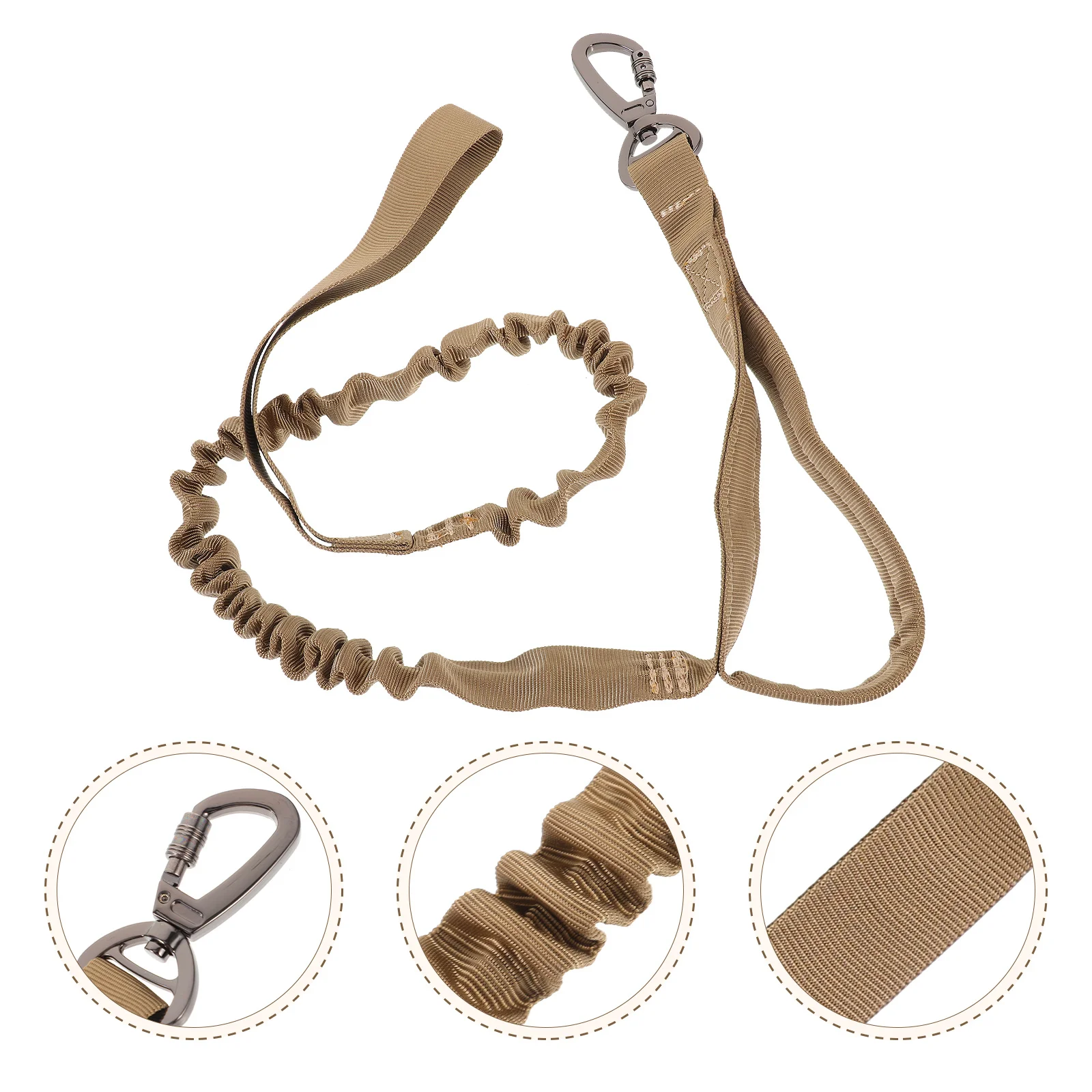 

1Pcs Dog Leash Adjustable Nylon Elastic Police Training Lead Padded Handle for Walking Outdoor Activities