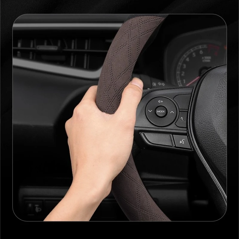 For Ford Mondeo EVOS 2025 Suede Ultrathin Anti Slip Steering Wheel Cover Wrap Car Interior Modified Accessories
