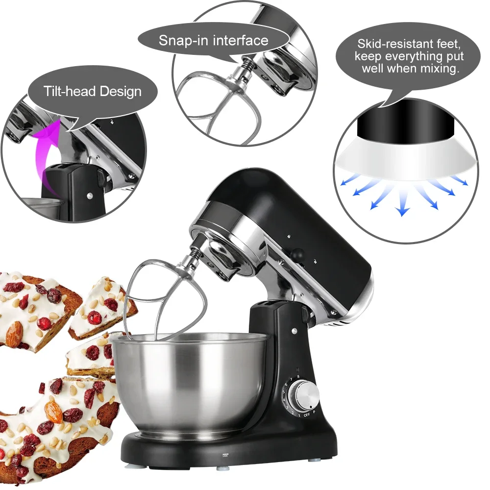 Stand Mixer  8 Speeds Flour Dough Cake Eggs Beaters Handmixers Electric Hand Held Food Mixers