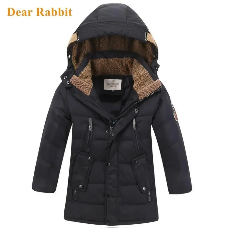 

2023 Fashion Winter Duck Down Jacket for Big Boy Children Wear parka Garments Clothes Thicken hooded Feather Coat clothing 6-16Y