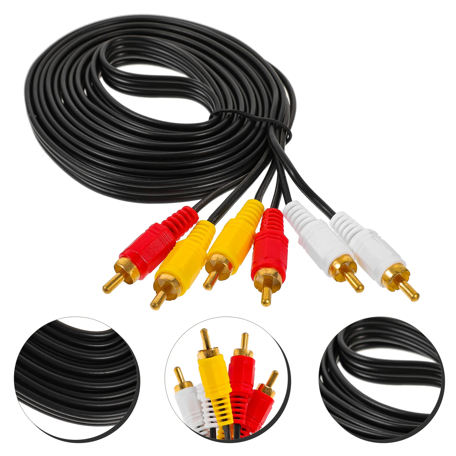 

Cable Rca to Rca Stereo 3m Strong Durable PVC Copper Audio Video Composite Cord for Dvd Vcd Set-Top Box Connection