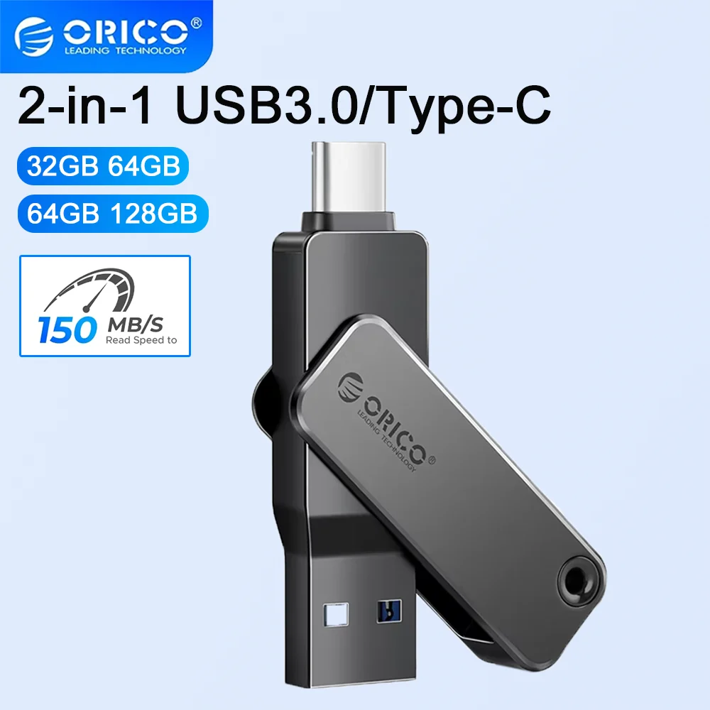 

ORICO 2 in 1 Flash Drive 256GB 128GB 64GB 32GB High Speed Pen Drive OTG Type C USB A Dual Interfaces for MacBook Android