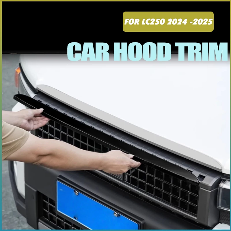 

Car Hood Trim Fit for Toyota Land Cruiser Prado LC250 24-25 Modified Auto Front Bumper Hood Decorative Trim Exterior Accessories