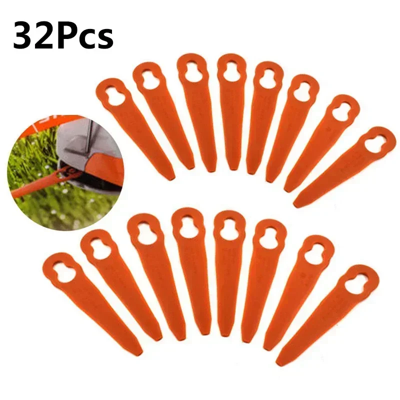 Blade Trimmer Plastic Cutter 32 PCS Lawn Mower 4008 007 1000 Grass Accessories For Stihl PolyCut 2-2 Replacement