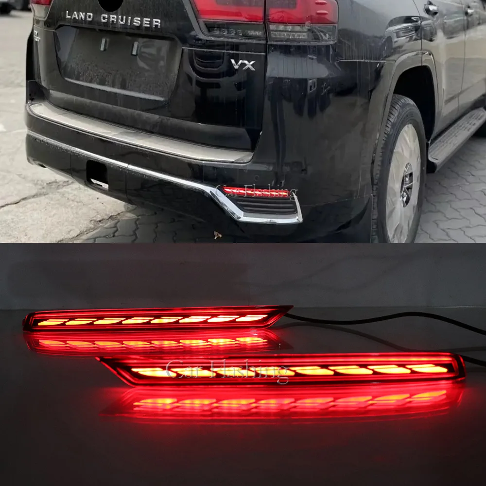 For Toyota 22 Land Cruiser LC300 rear bumper lights, Land Cruiser LED water turn signal brake lights