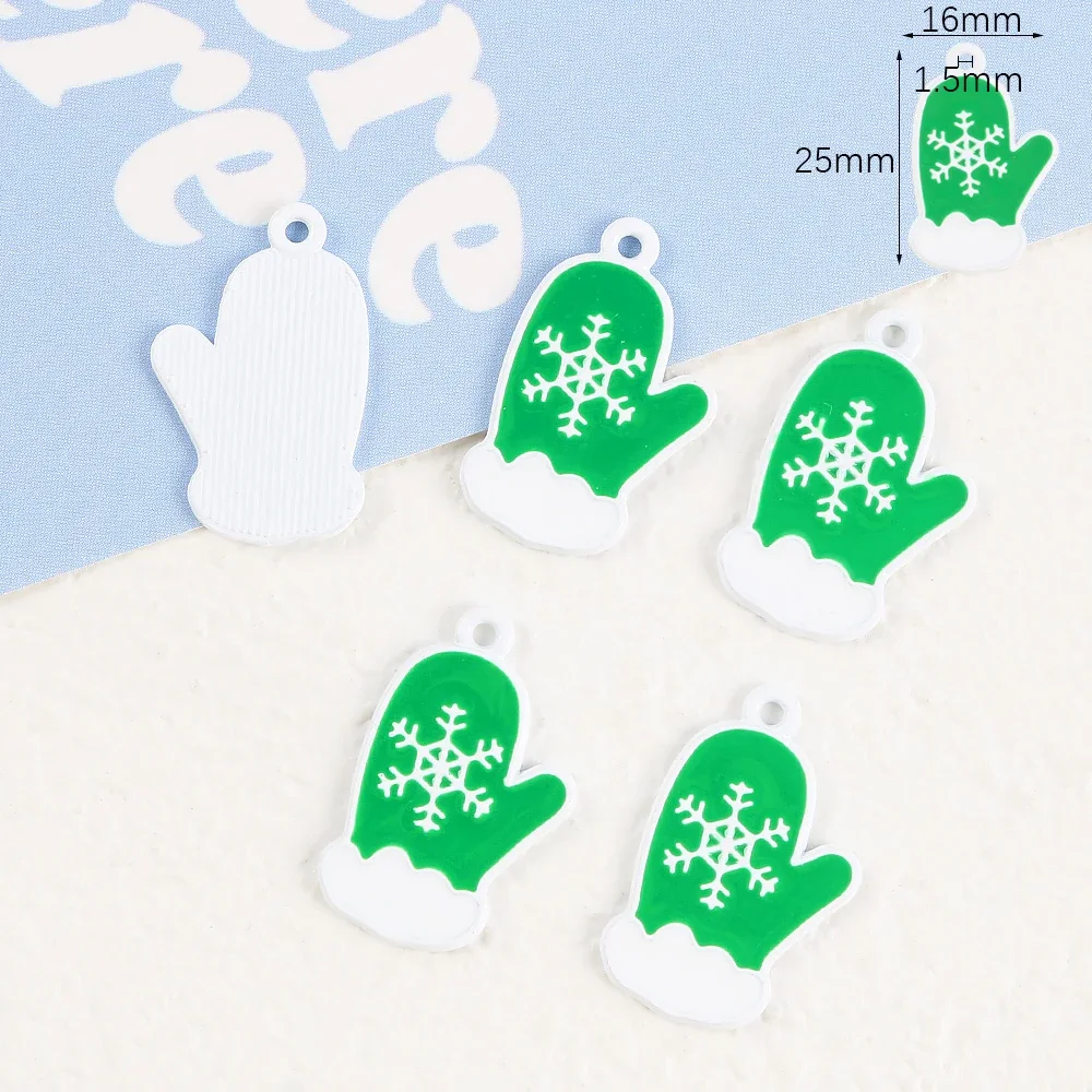 

5pcs Enamel Christmas Charms Santa Claus Elk Tree Bell Pendants For DIY Jewelry Making Party Gifts Supplies Accessories