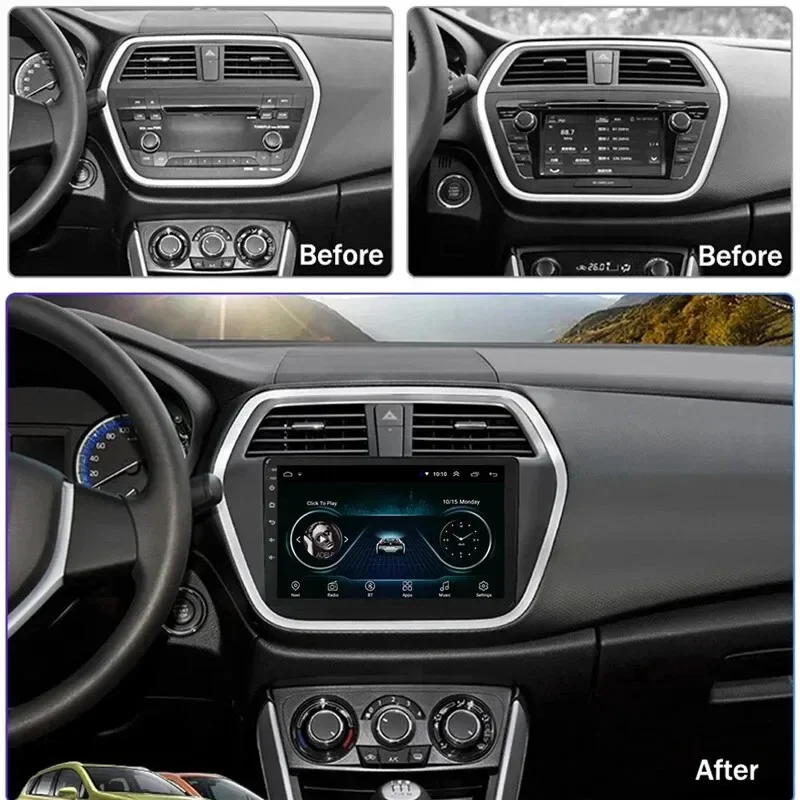 9inch Carplay Car Radio For Suzuki s-Cross 2013-2016 Carplay Screen for Car with Mirror Link/Backup Camera/GPS Navigation