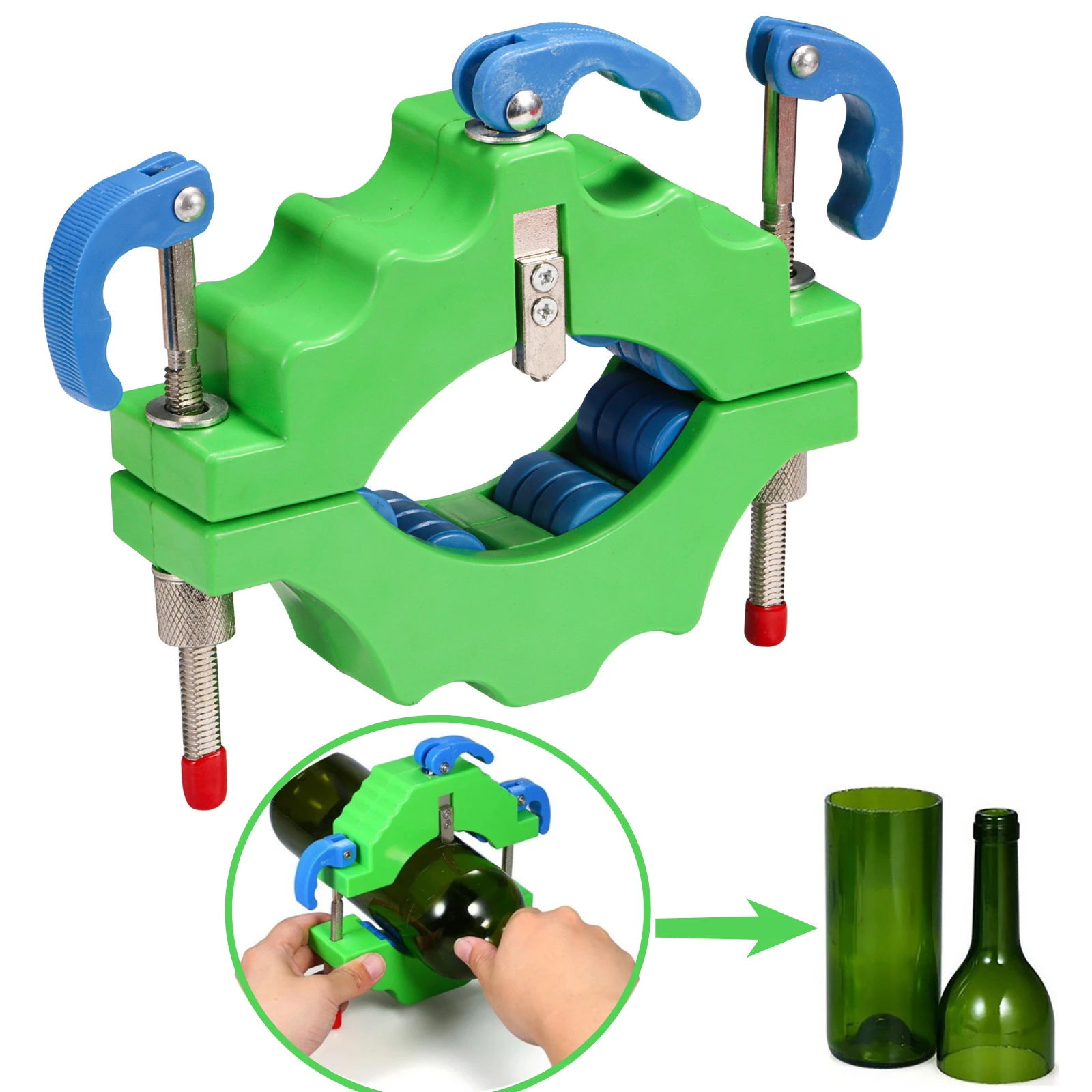 

Резак для стеклянных бутылок «сделай сам», желтый/синий/красный, регулируемый от 1,26 ~ 3,7 дюйма, скульптура вина, пива, банка для шампанского, машина для резки стеклянных трубок