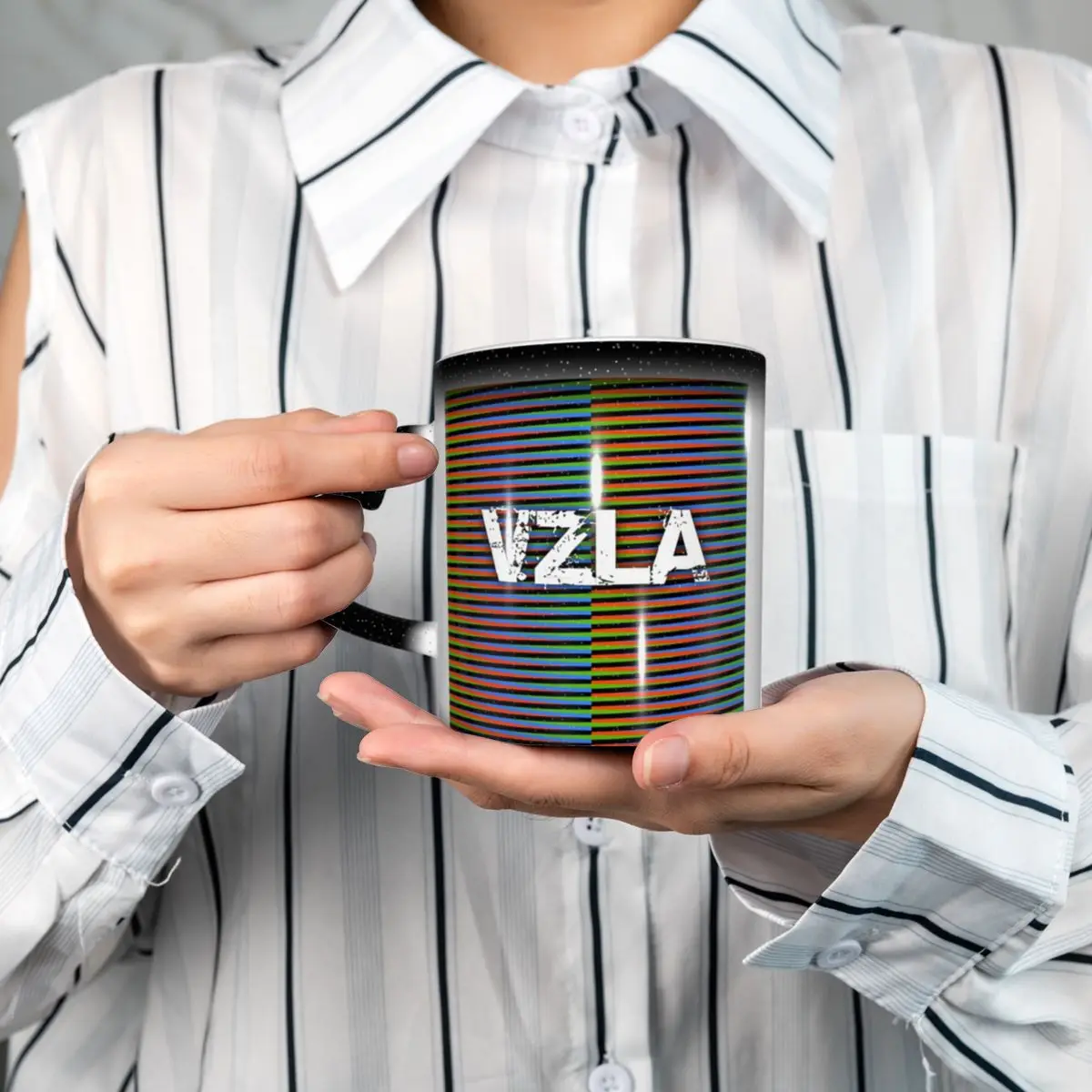 Maiquetia Carlos Cruz Diez Venezuela Mug Funny Ceramic Coffee Cups Tea Mugs Milk Cup Drinkware Gift for Friends