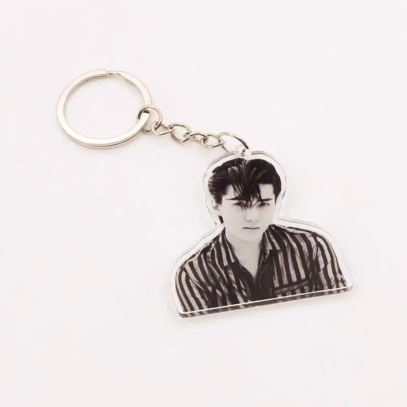 EXO Idol صور المفاتيح مزدوجة الوجهين الاكريليك K-Pop مروحة البضائع تحصيل EXO-L حقيبة سحر SEHUN BAEKHYUN SUHO CHANYEOL CHEN #4