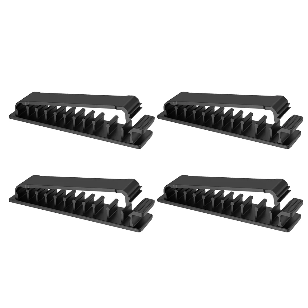 

4Pcs Cord Keeper Adhesive Cable Organizer Clips Two-Level Adjustable Cable Holder for Desktop USB Charging Wire Management