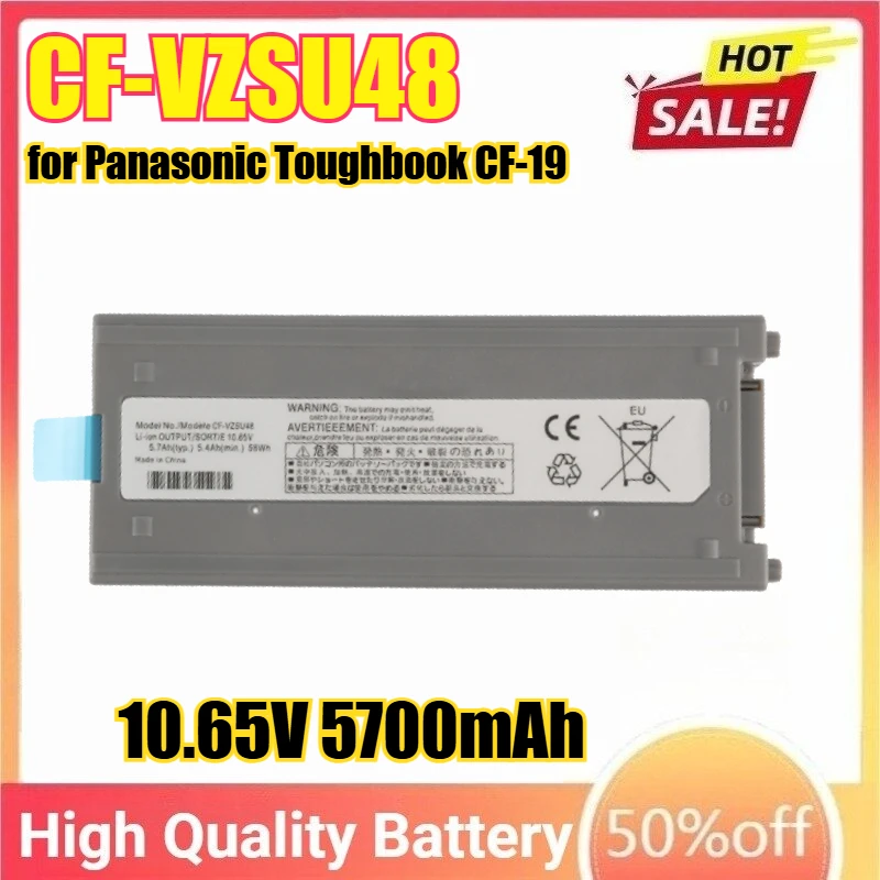 

10.65V 5700mAh CF-VZSU48 Battery for Panasonic Toughbook CF-19 CF-VZSU48U CF-VZSU50 Li-Ion Battery