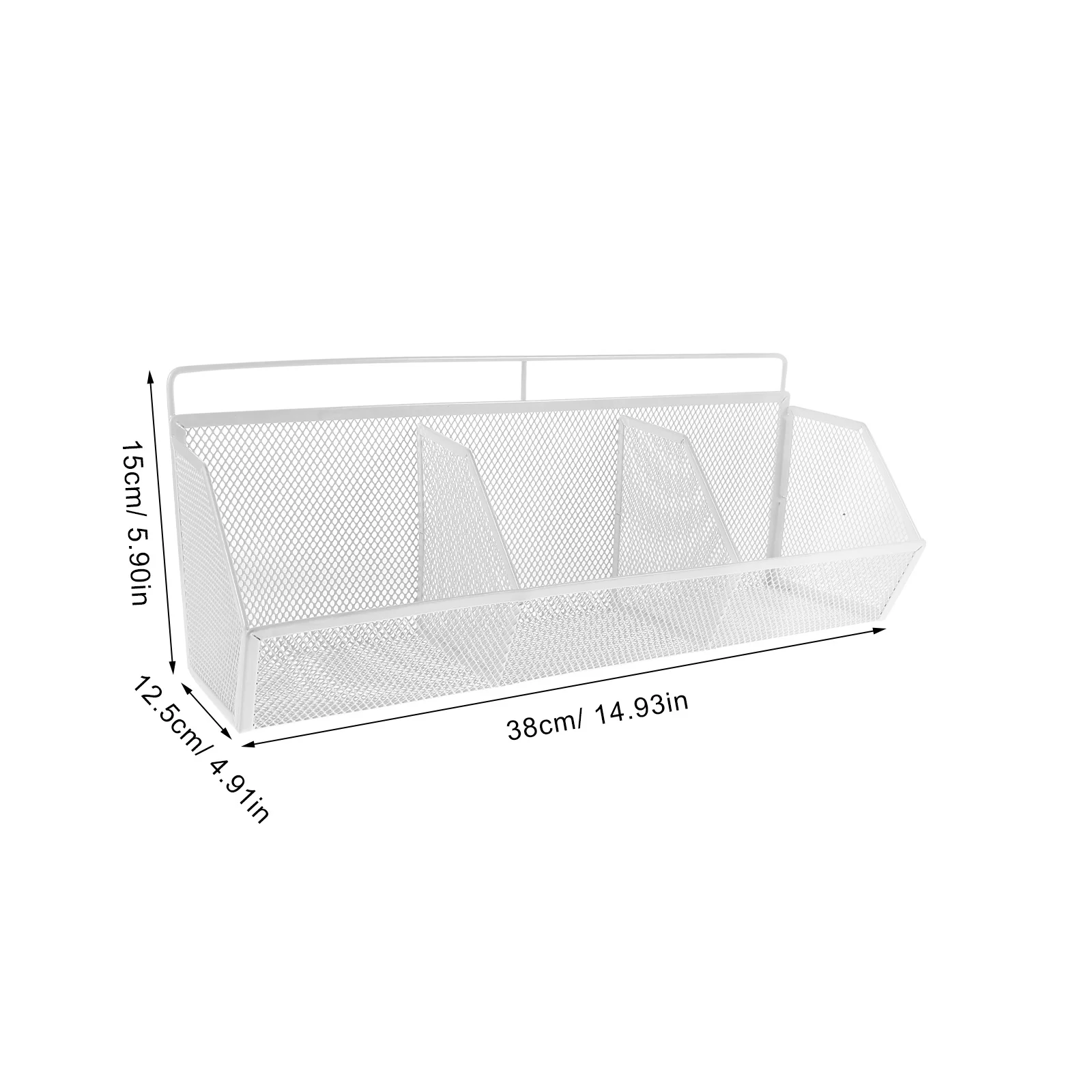 Wire Mesh File Organizer 3-Compartment Slanted Desktop Document Holder Office Desk Storage Rack Mesh File Rack for Desk