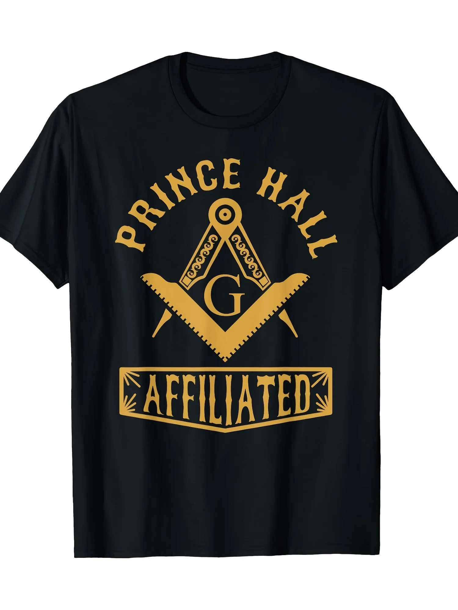 Prince Hall Freemason Square & Compasses Masonic T-Shirt 100% Cotton O-Neck Short Sleeve Summer Casual Mens T-shirt Streetwear