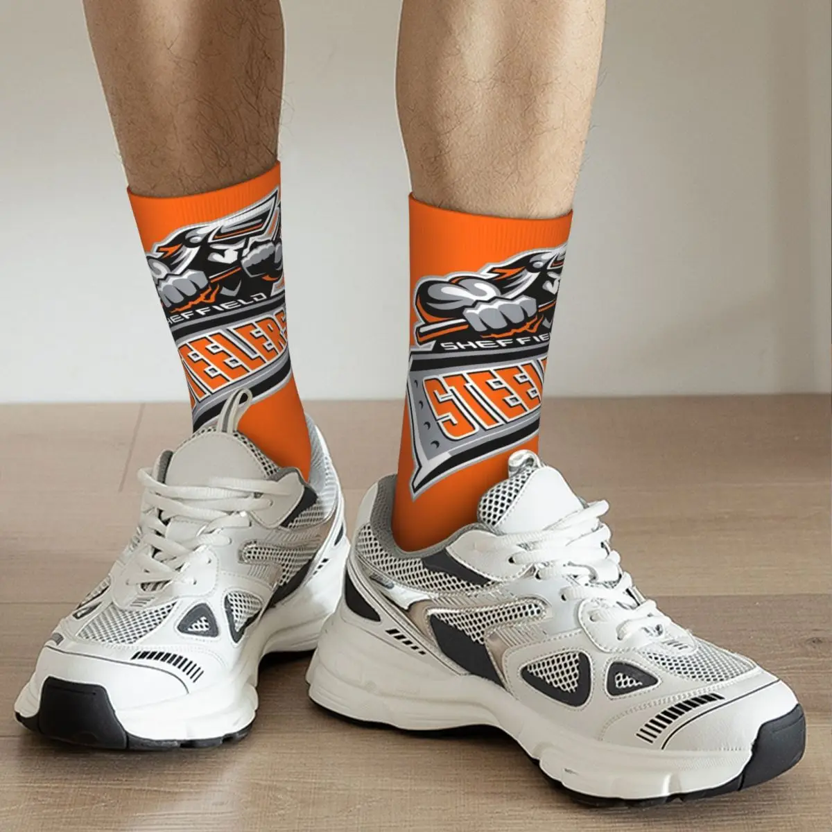 جوارب Sheffield Steelers جوارب Harajuku فائقة النعومة لجميع المواسم، إكسسوارات جوارب طويلة لهدية عيد ميلاد للجنسين #6