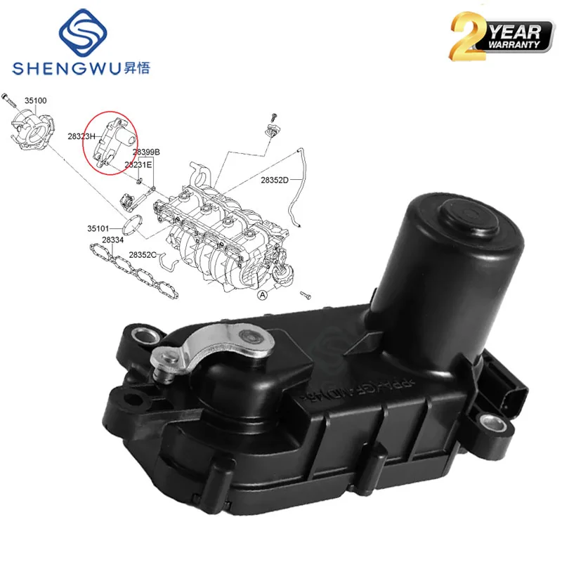 

Intake Manifold Runner Control Motor Assembly VCM 28323-2GGA1 For Hyundai Sonata Tucson Santa Fe Kia Optima Sorento Sportage