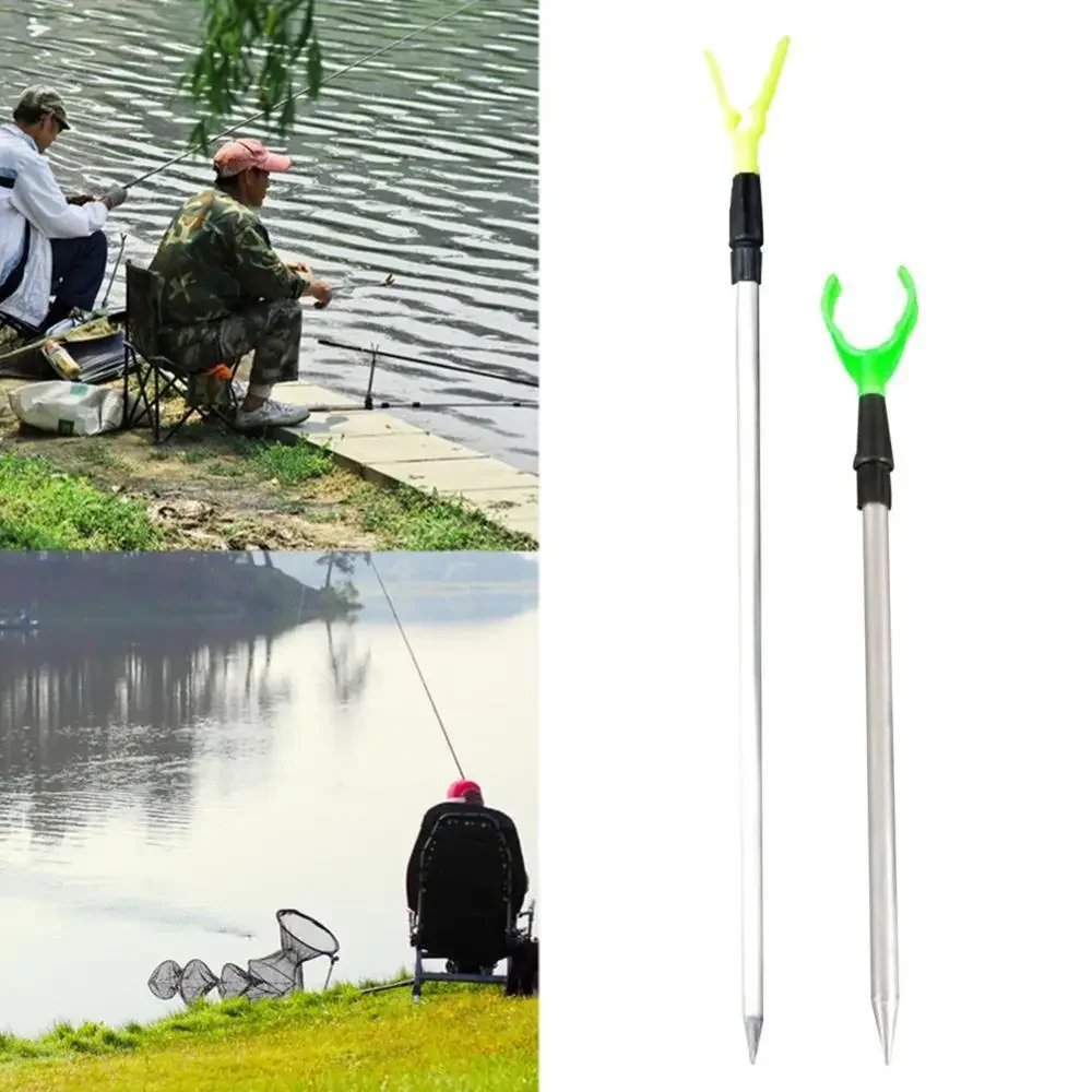 Adjustable 50/80cm Fishing Bankstick Telescopic Rod Holder Bracket Stand - Fishing Accessories