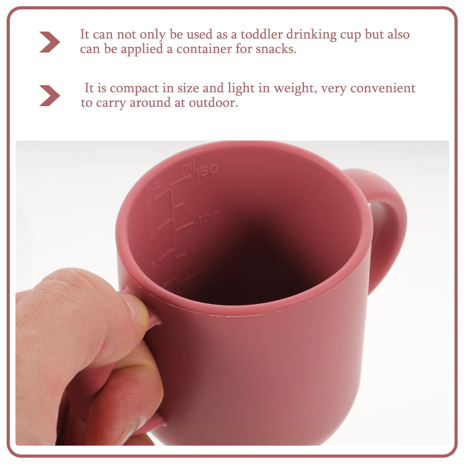 

Silicone Drinking Toddler Training For Baby Kids Leak Proof Handle Cup 1-3 Years Water Bottle Transition Cup