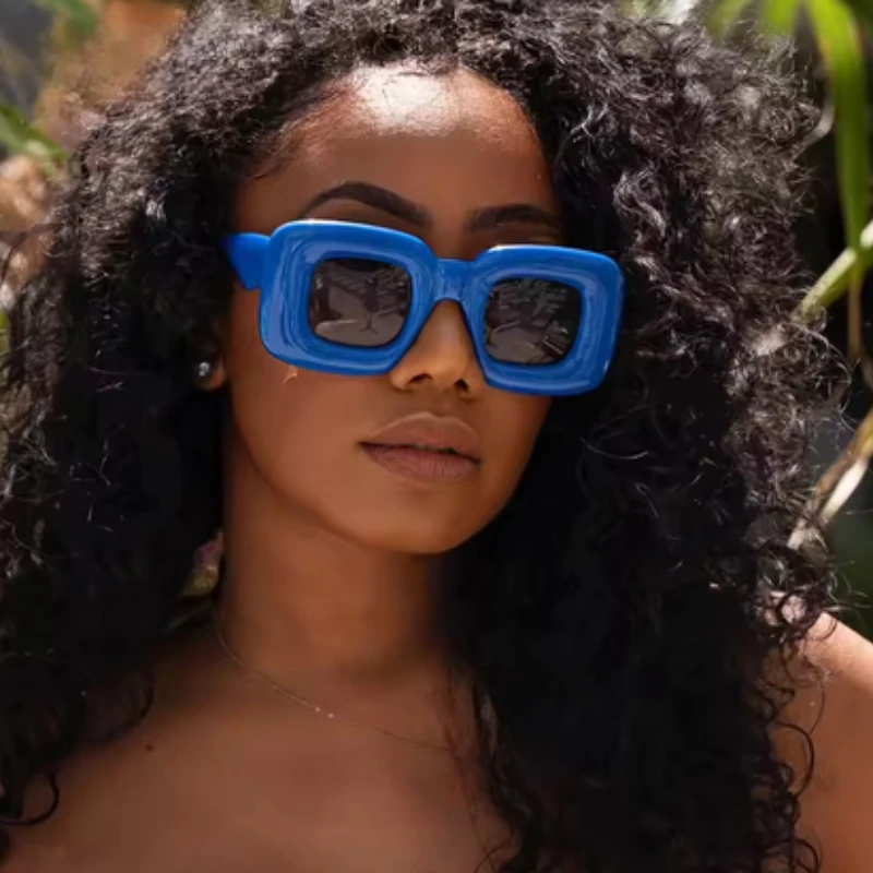 Übergroße Y2K-Sonnenbrille in Bonbonfarben, Elegante Markendesigner-Sonnenbrille für Damen, Breite Bügel, Steampunk-Stil, Outdoor-Angelbrille