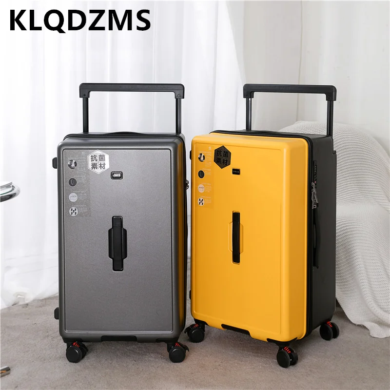 KLQDZMS High-quality 26"28"30-inch Suitcase Large-capacity Thickened PC Luggage Men's Suitcase Women's Password Box Suitcase