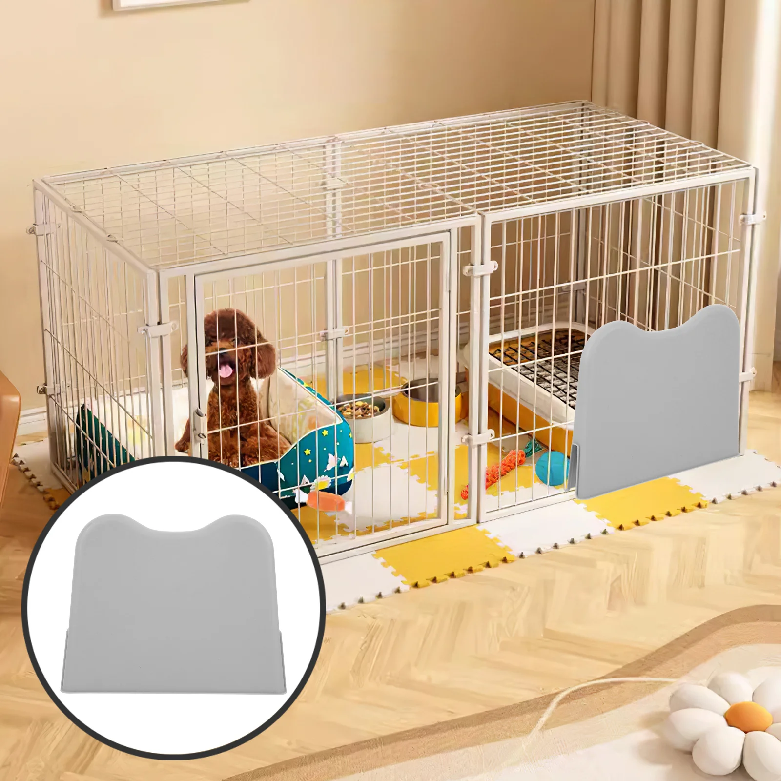 

Dog Litter Box Splash Guard Anti-Splashing Enclosure Lightweight Portable Easy Clean Pet Pet Toilet Splash Guards