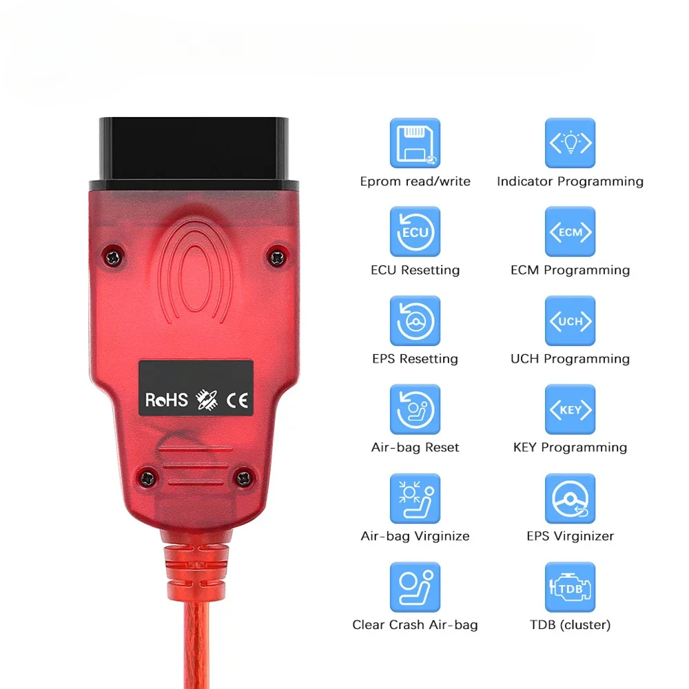 For Renault Renolink V1.99 ECU Programmer OBD2 Diagnostic Interface Auto Tool Air-bag Reset Key Coding ECU Chip Tuning Cable