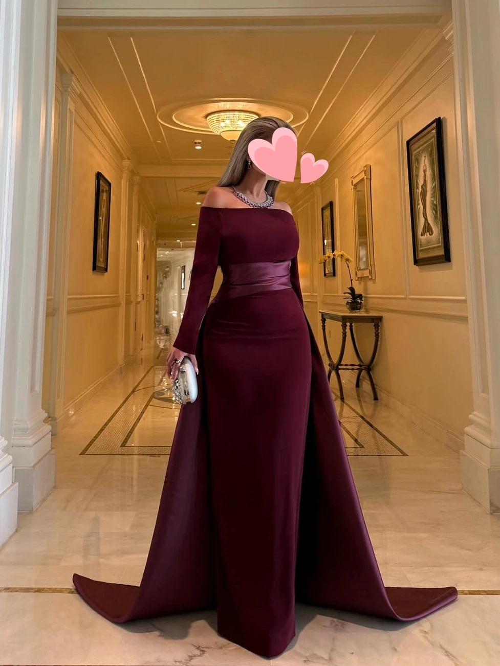 Abito Oisslec elegante vintage dolce sexy in raso rosso con scollo a barchetta moda personalizza occasioni formali abito da ballo abiti da festa da sera