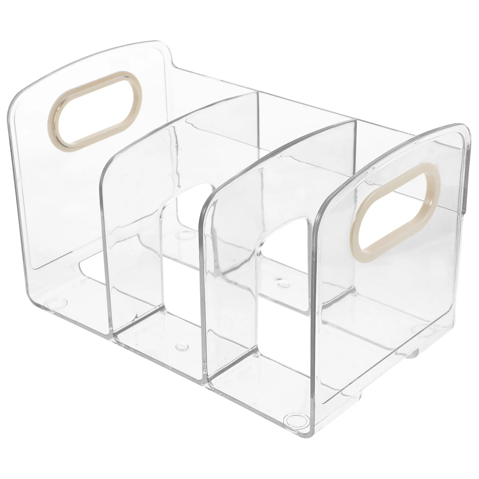Transparent Book Stand Heavy Duty Bookends For Shelves Magazine File Organizer Acrylic Desktop Storage Box Multi-Function